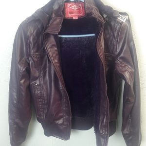 Lee Hanton Vintage 1977Purple faux leather jacket